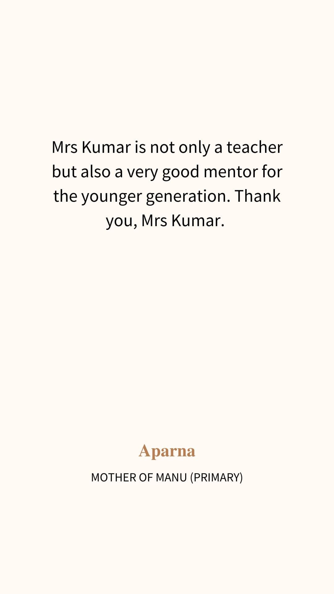 Review from Aparna