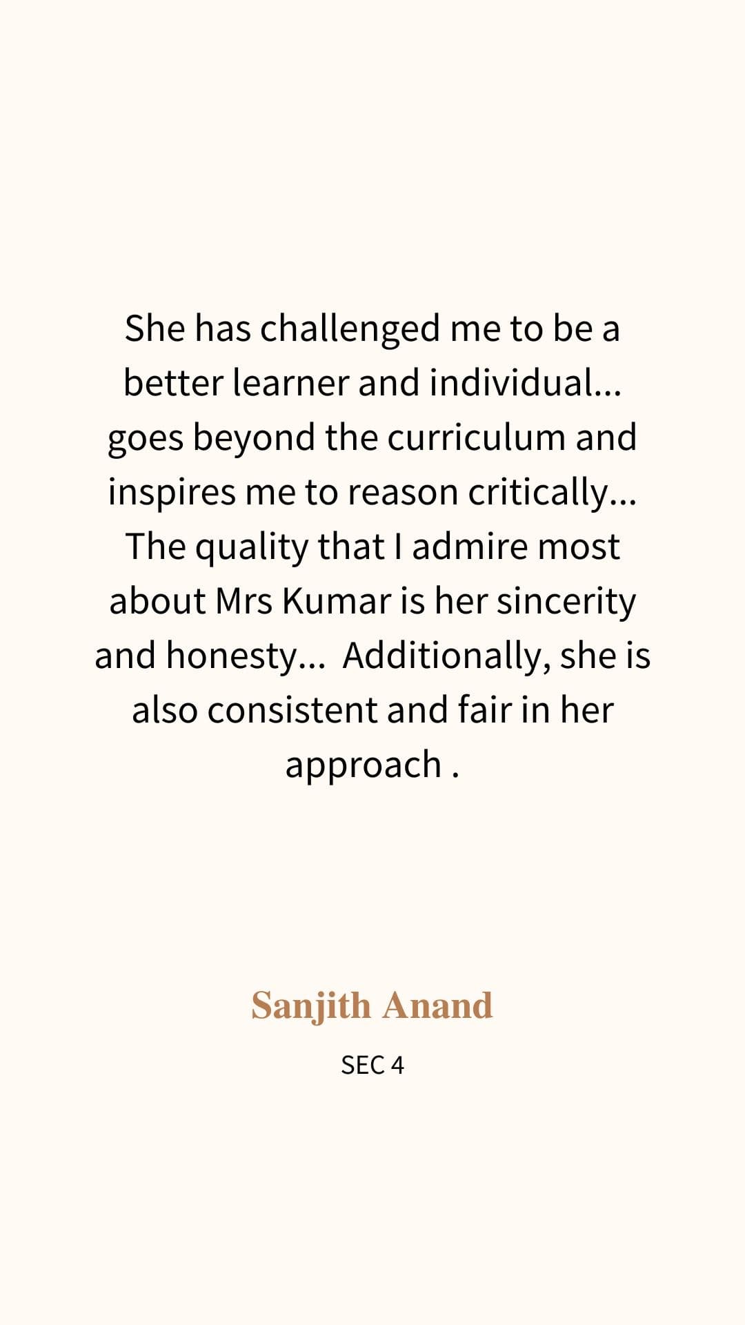 Review from Sanjith