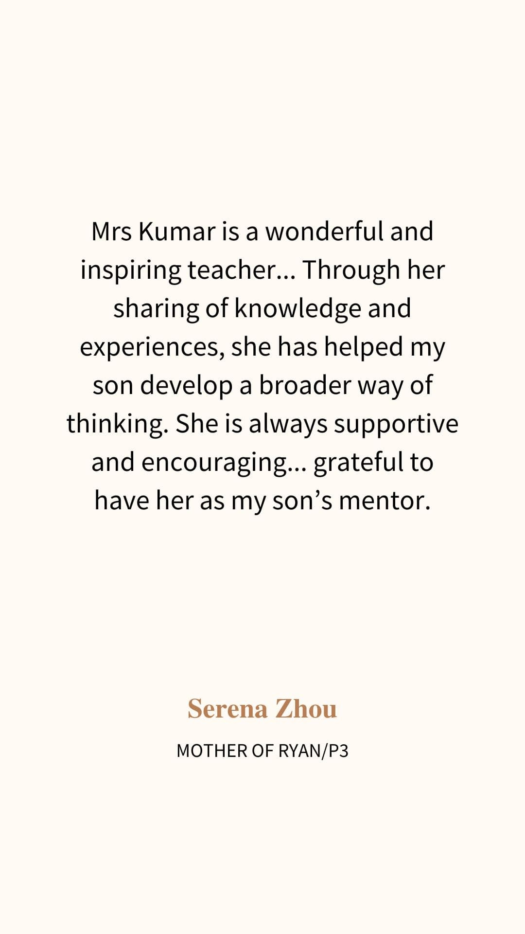 Review from Serena