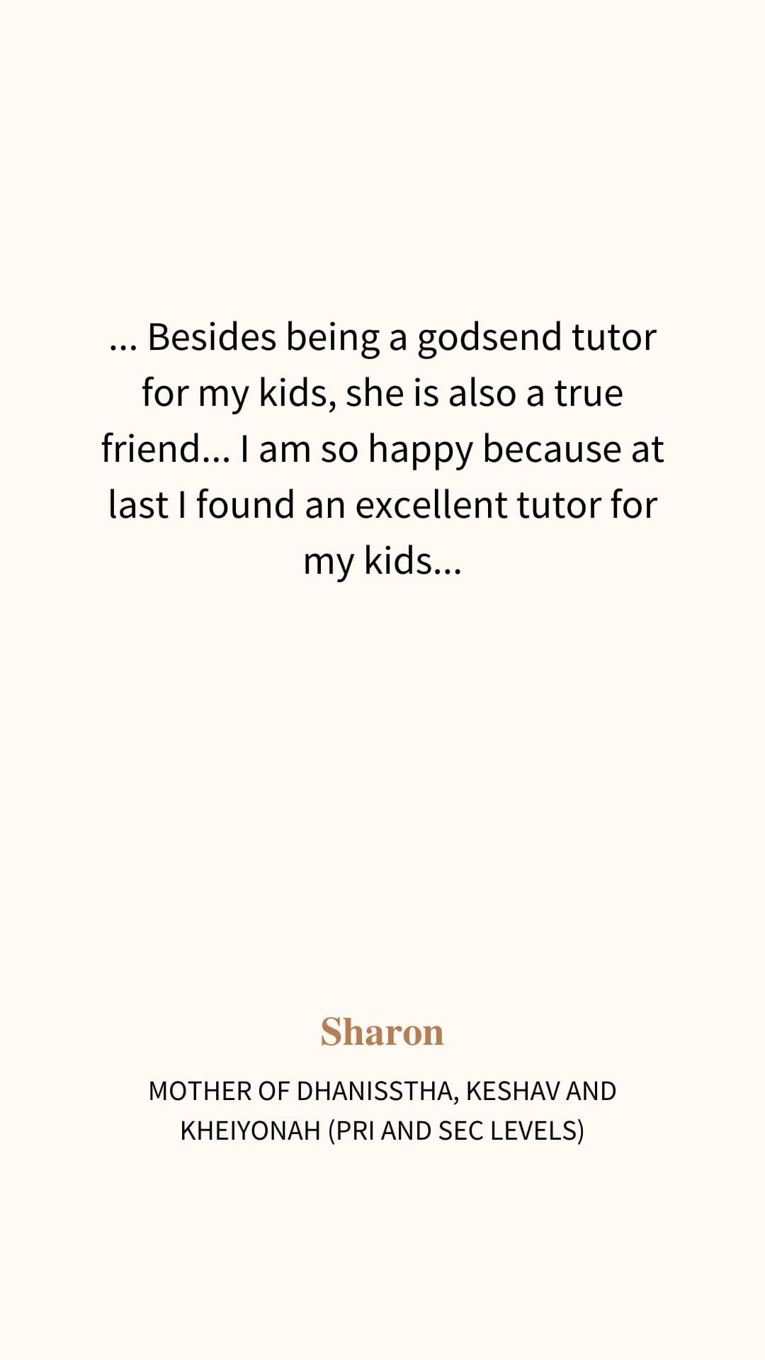 Review from Sharon