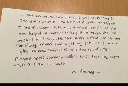 Parent testimonial 26